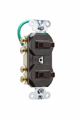 COMBO 2 SWITCHES 3W 15A 120/277V BN