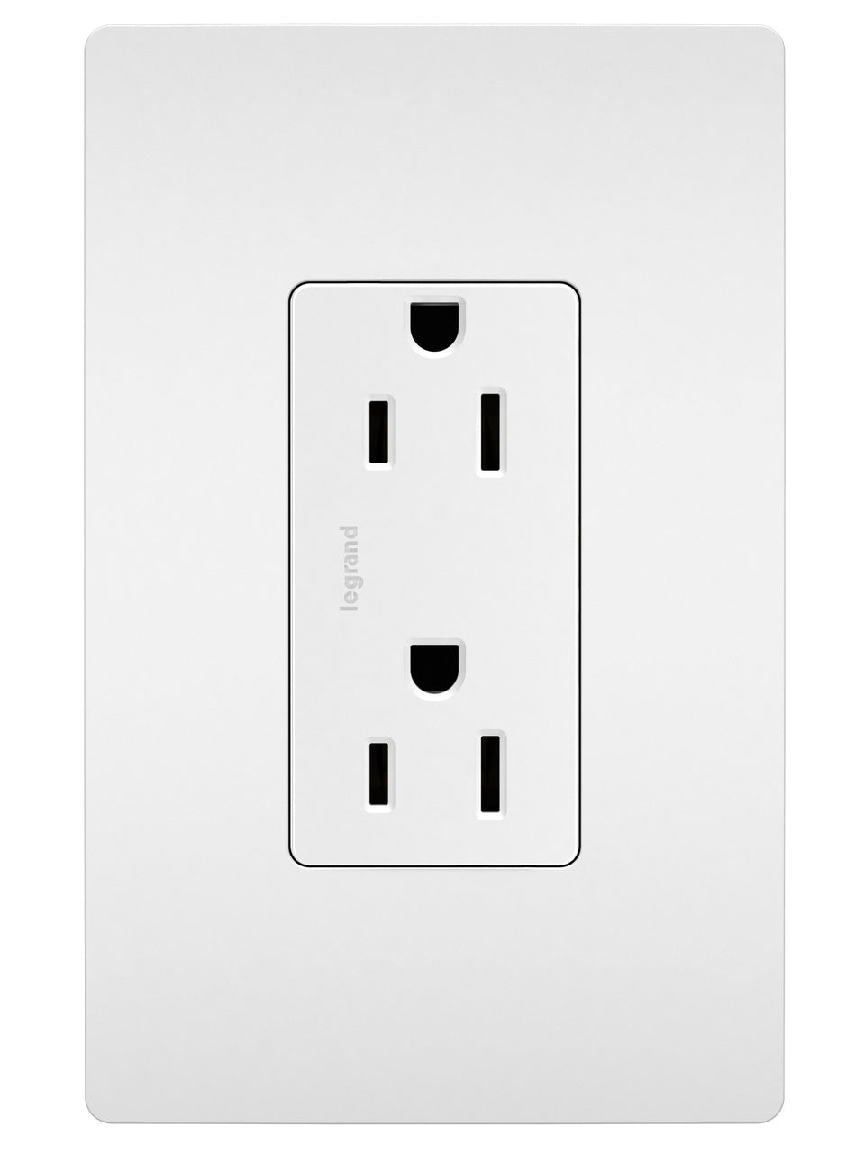 CC DECOR OUTLET 15A 125V 2P 3W WH