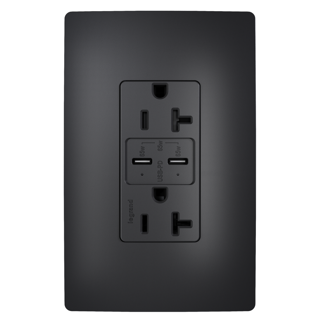 65W PWR DELIVERY USB + TR DUP 20A BK .