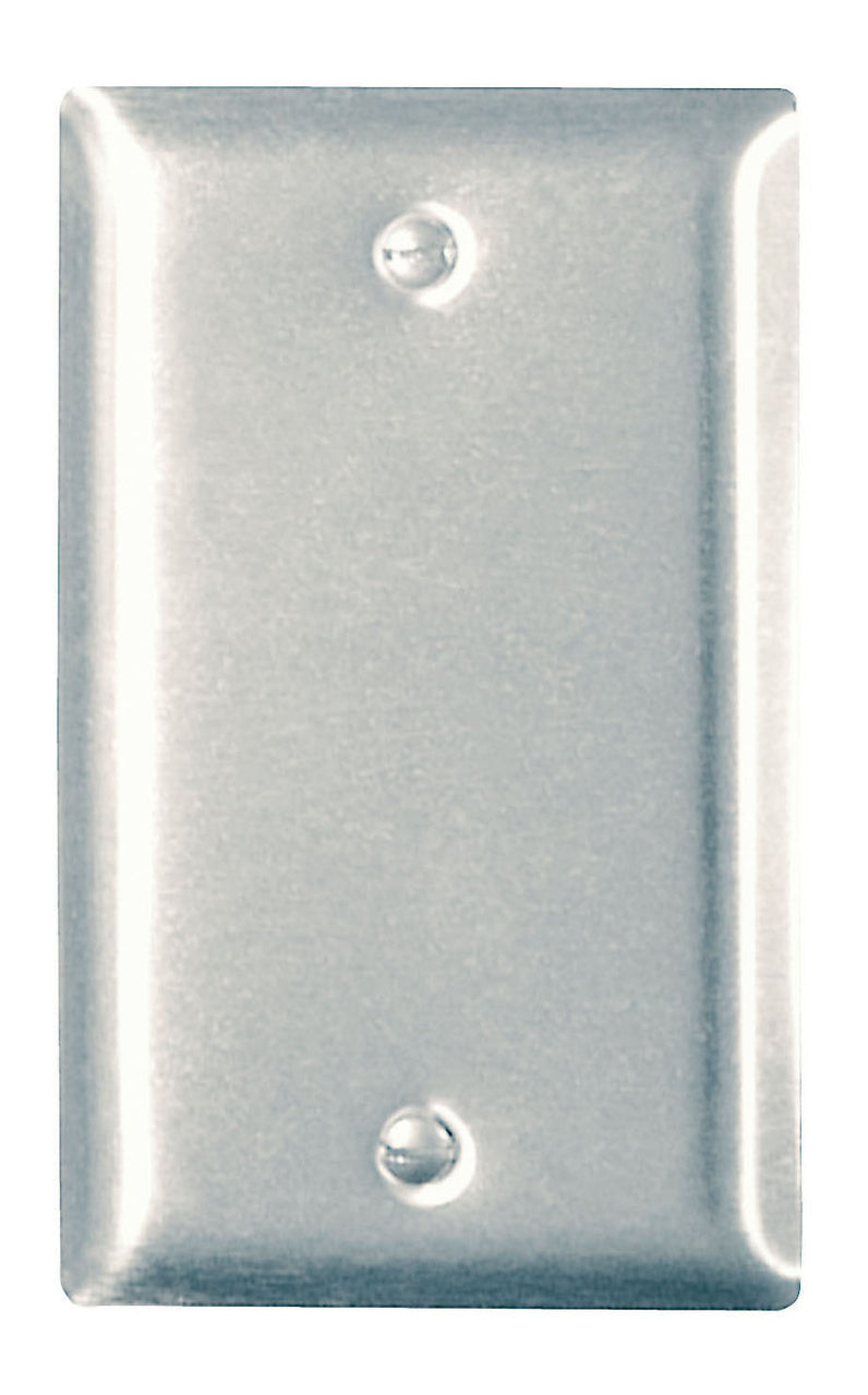WALLPLATE, 1-G, BLANK, SS, BOX