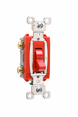 20A 120/277VAC B+S WIRE DP SW RED