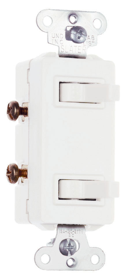 COMBO 2 SWITCHES 1P 15A 120/277V W
