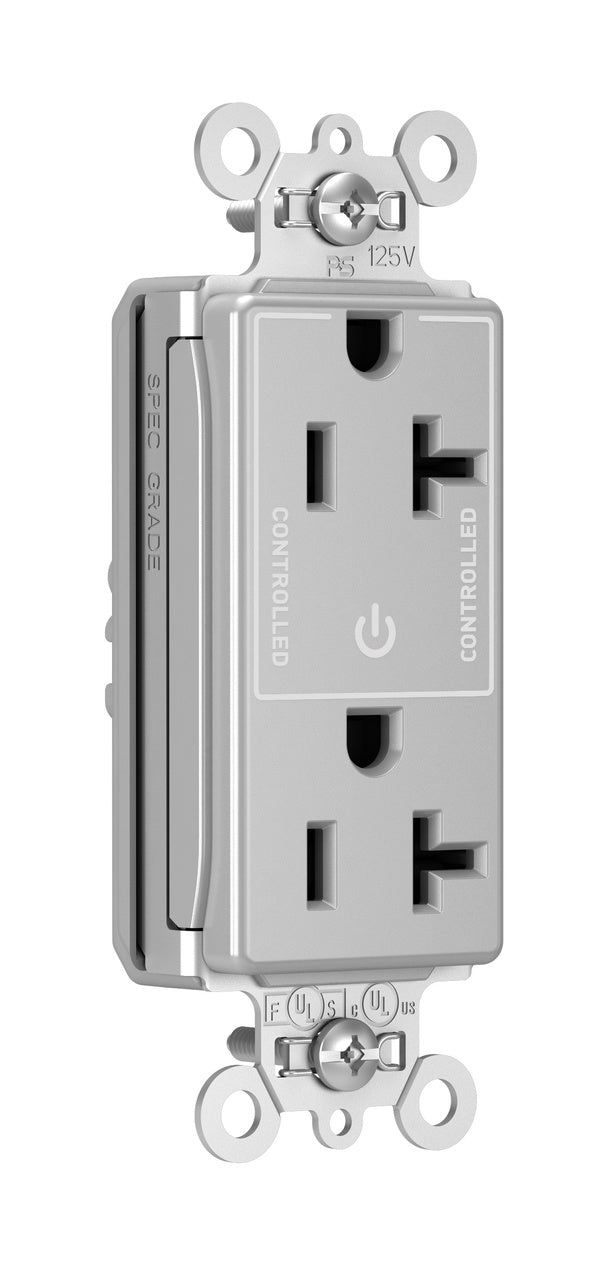 20A HALF CTRL PLUGTAIL RECEPT GRY