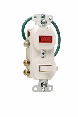 COMBO SW 3W 15A120V PILOT LT 1/25 GRD W