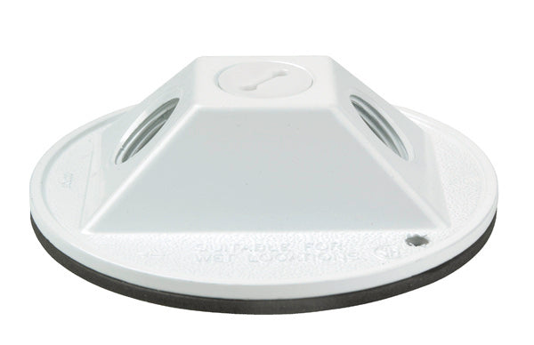 CAST W'PROOF ROUND COVER 2-HOLE W