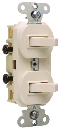 COMBO 2 SWITCHES 3W 15A 120/277V LA