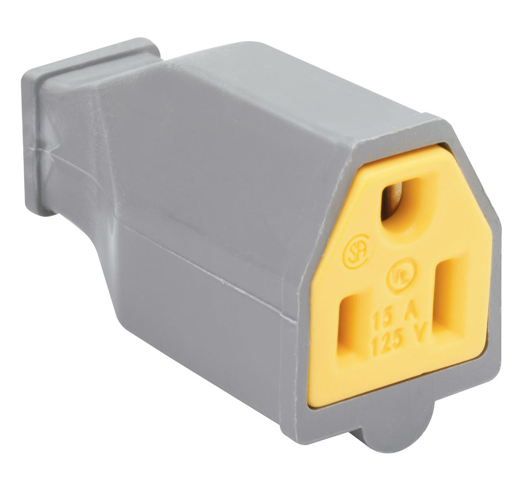 15A 125V CONNECTOR GRY