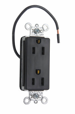 15A/125V SPLT CIRC DECOR SPC GR BK