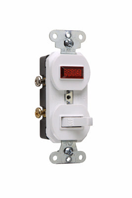 COMBO SW 1P 15A120V PILOT LT 1/25 GRD W