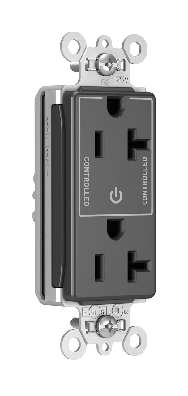 20A HALF CTRL PLUGTAIL RECEPT BK