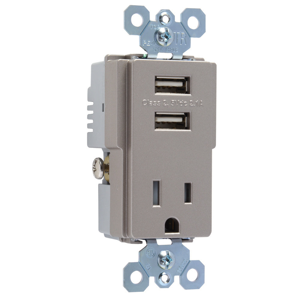 DECORATOR COMBO RECEPT+USB NI CC