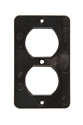 1G BLACK DUPLEX COVER PLATE