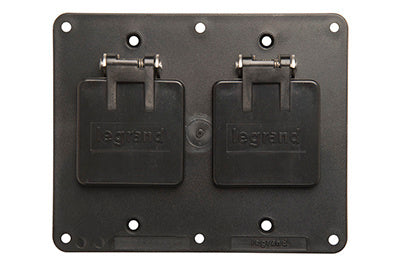 2G BLCK FLIP LID 2-1.56 DIA CVR PLT