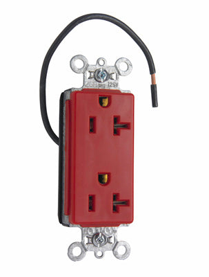 20A/125V SPLT CIRC DECOR SPEC GR RED