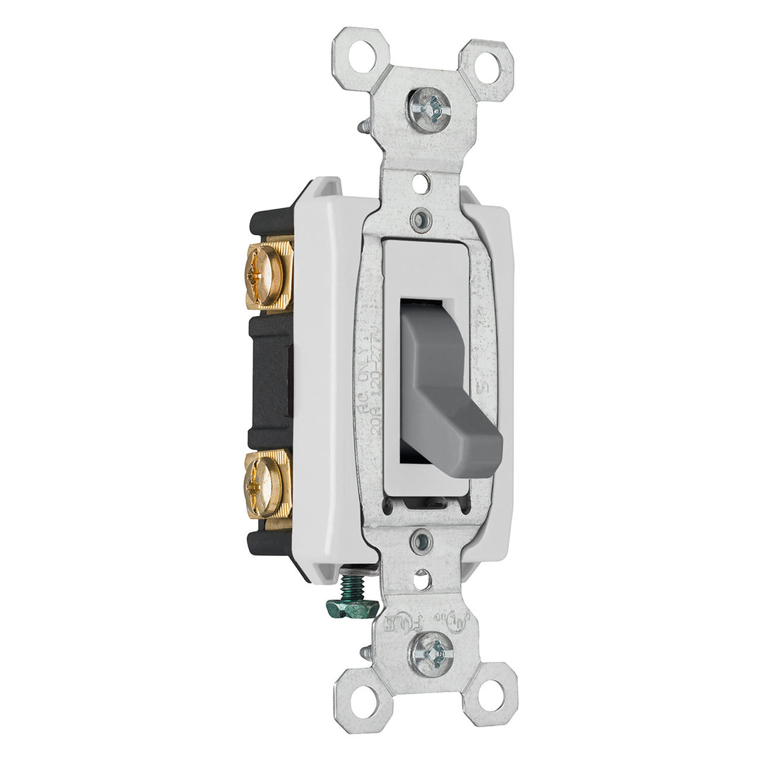 20A 120/277VAC B+S WIRE COMM 3W SW GRY