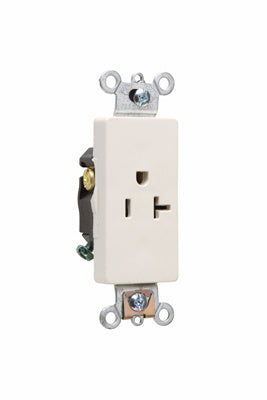 DECO SINGLE RECP 20A 125V S+B WIRE LA