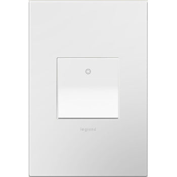 adorne? Paddle Switch with Gloss White Wall Plate, White