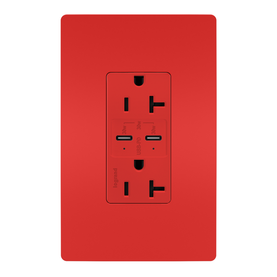 30W PWR DELIVERY USB + TR DUP 20A RED