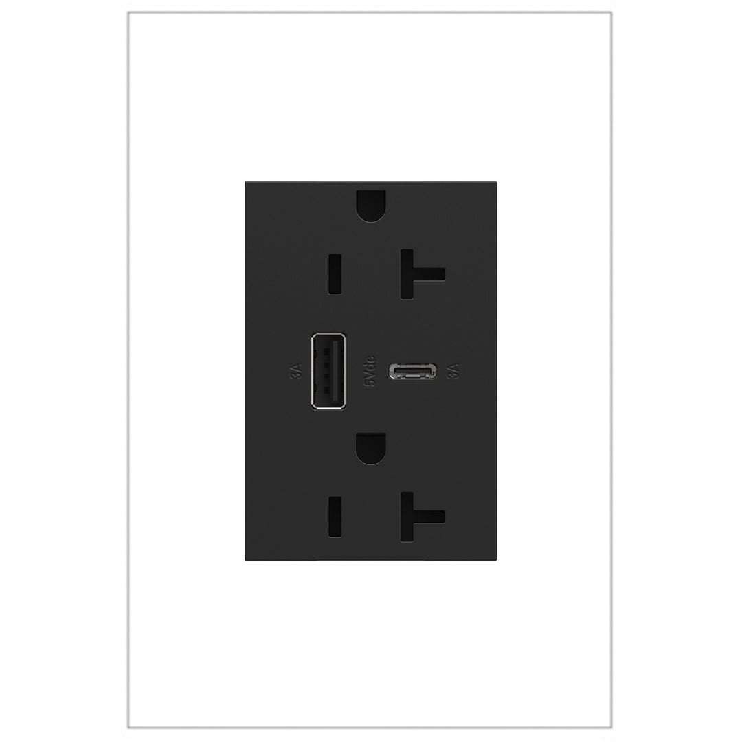 3mod combo USB type A/C 6A, 20A Receptacles