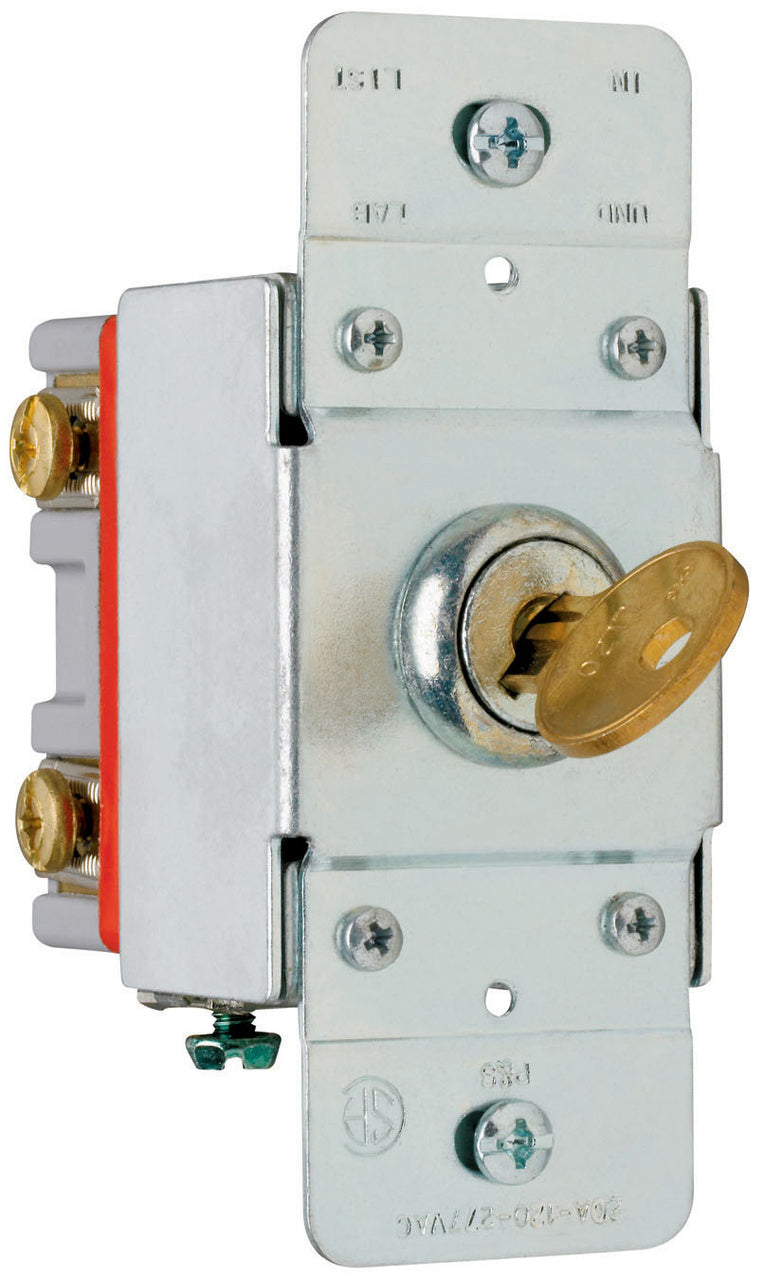 20A 120/277VAC B+S WIRE DP KEY LOCK SW