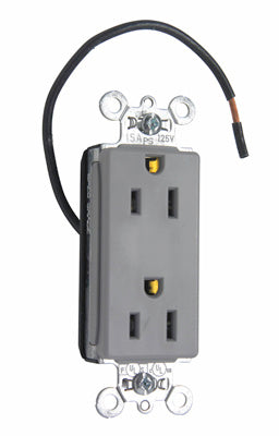 15A/125V SPLT CIRC DECOR SPC GR GRY