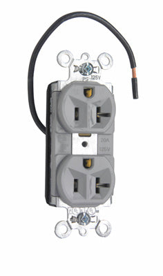 20A/125V SPLT CIRC DUPLX SPEC GR GRY