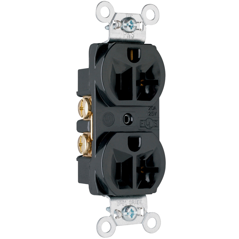 20A 125V CONSTRUCT DUPLEX RECEPT BK