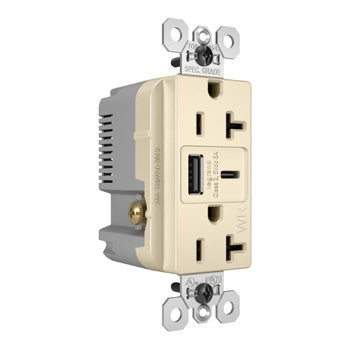 20A 125V WR TR REC + USBA+C FAST CHRG LA