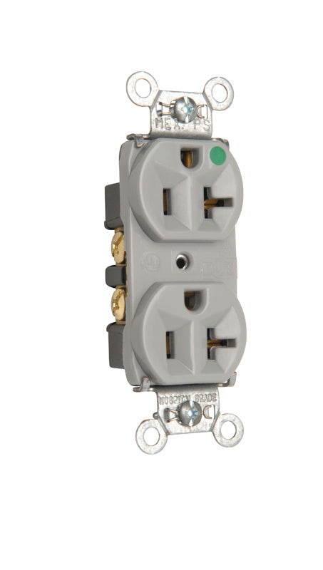 COMPACT HG DUP REC 20A 125V GRY