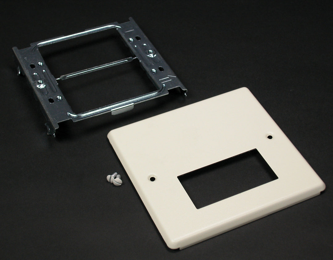 2-GANG RECTANGLE OPENING-IVORY