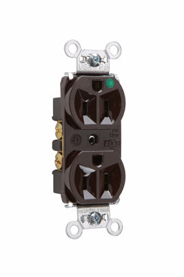 COMPACT HG DUP REC 15A 125V BN