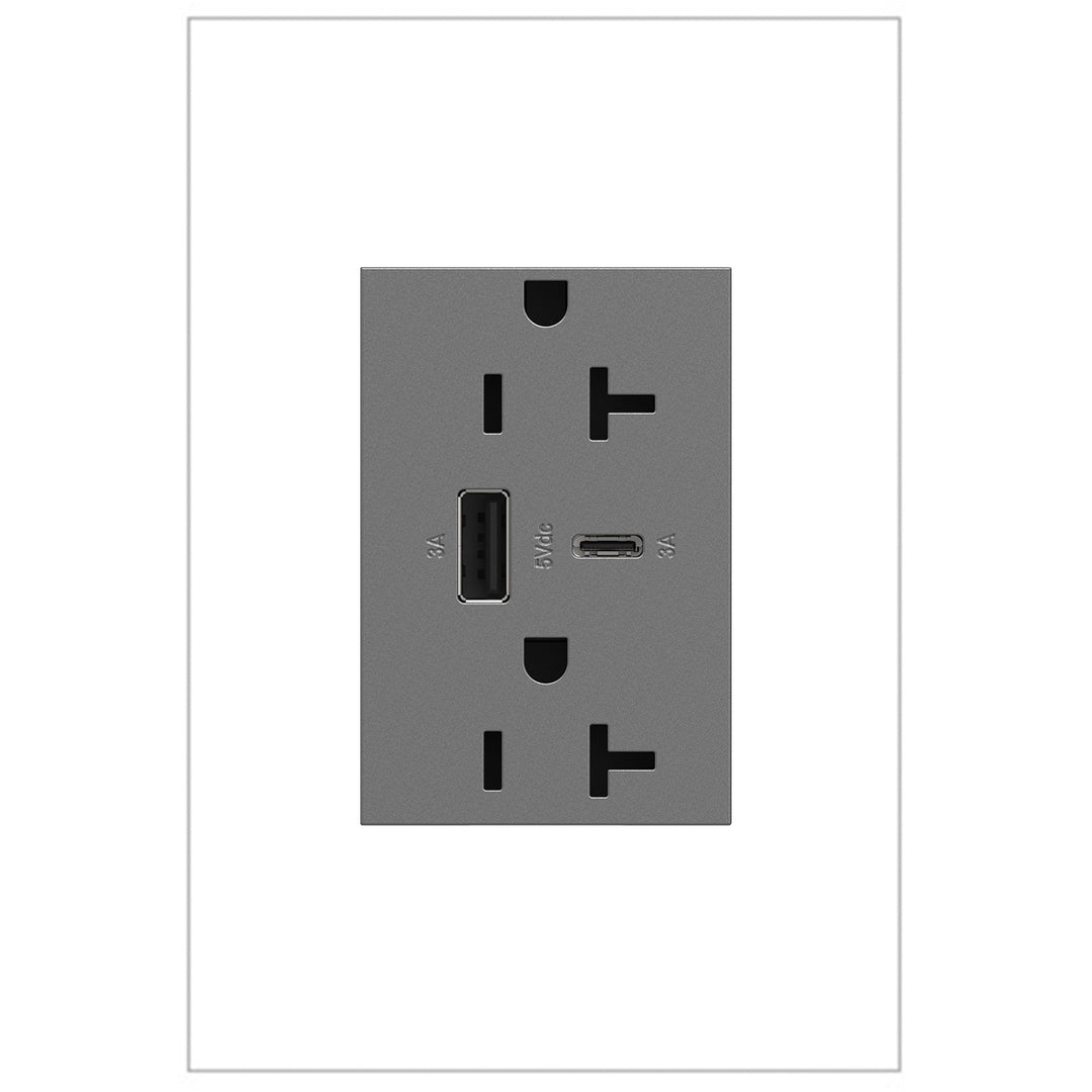 3mod combo USB type A/C 6A, 20A Receptacles