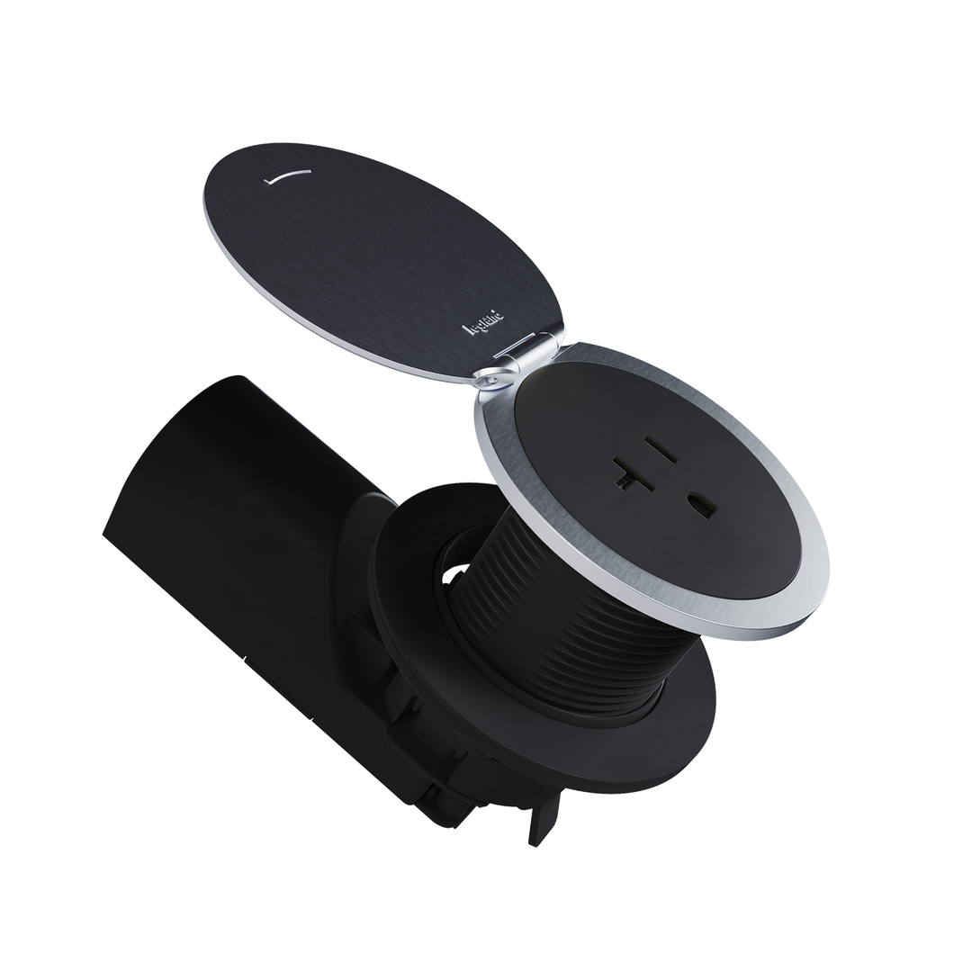 COUNTERTOP POWER LID BRUSHED SS