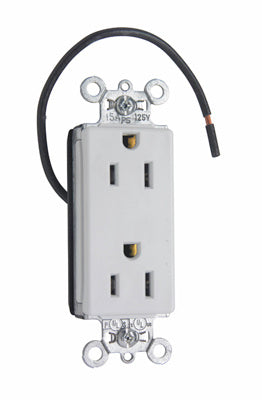15A/125V SPLT CIRC DECOR SPEC GR WH