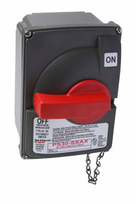 30A 600VAC N/F SAFETY SWITCH W/AUX.