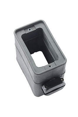 BLK RUBBER BOX 1 CLAMP DEEP DPTH
