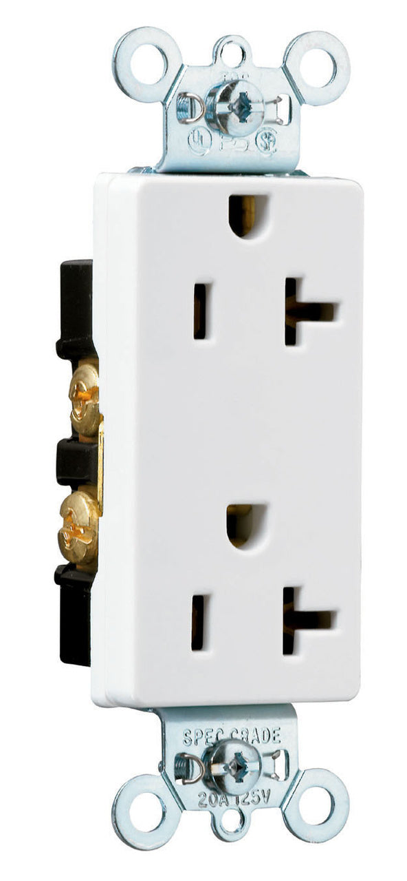 DECO DUP RECEP 20A 125V S-WIRE W