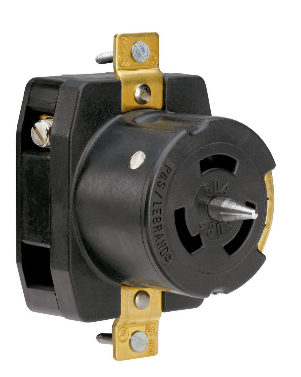 LOCKING RCPT, 50A 2P3W, 480V