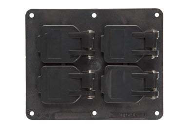 2G BLACK FLIP LID 2-DPLX CVR PLT