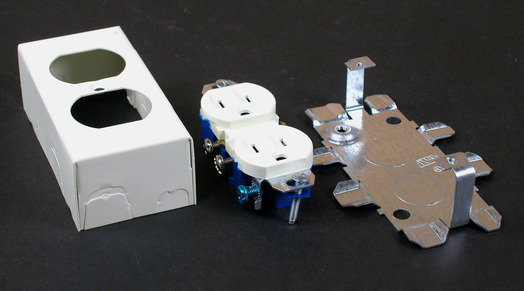 STL DUPLEX RECEPT & BOX IVORY