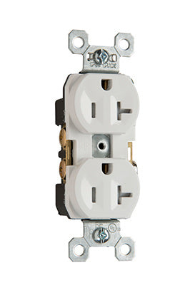 CML RECEP DUP 20A 125V B+S WIRE GRY