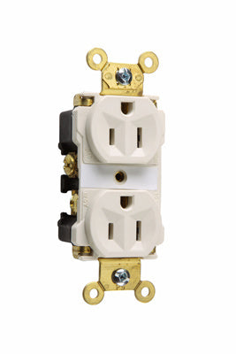 RCPT, DUP SB, HUBPRO, 15A 125V, FG, LA
