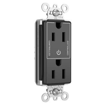 15A HALF CTRL PLUGTAIL RECEPT BK