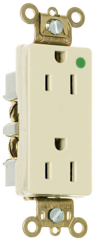 DECO DUP RECEP 15A 125V B+S WIRE HG I