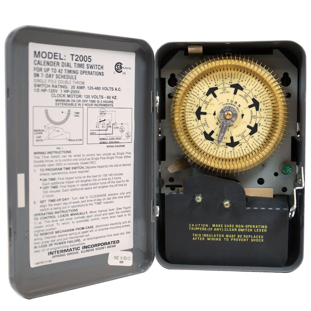 7-Day Mechanical Time Switch, 120 VAC, 60Hz, SPD