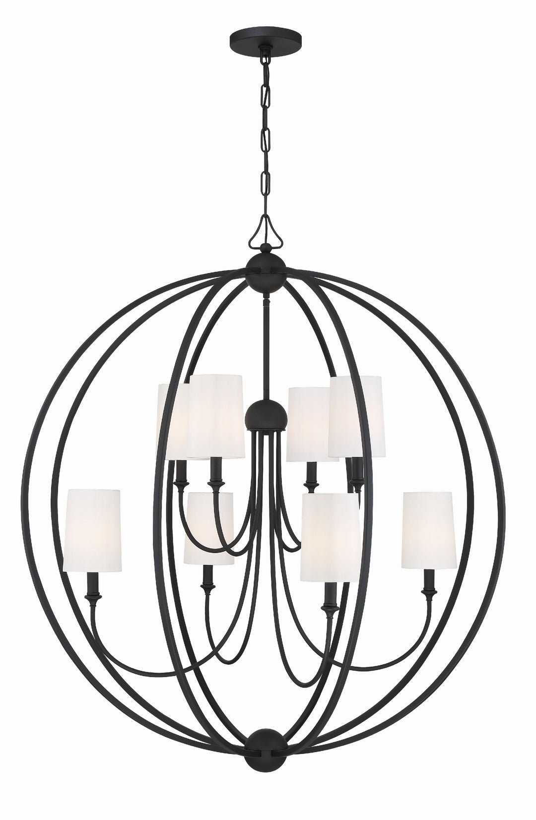 Libby Langdon Sylvan 8 Light Black Forged Chandelier