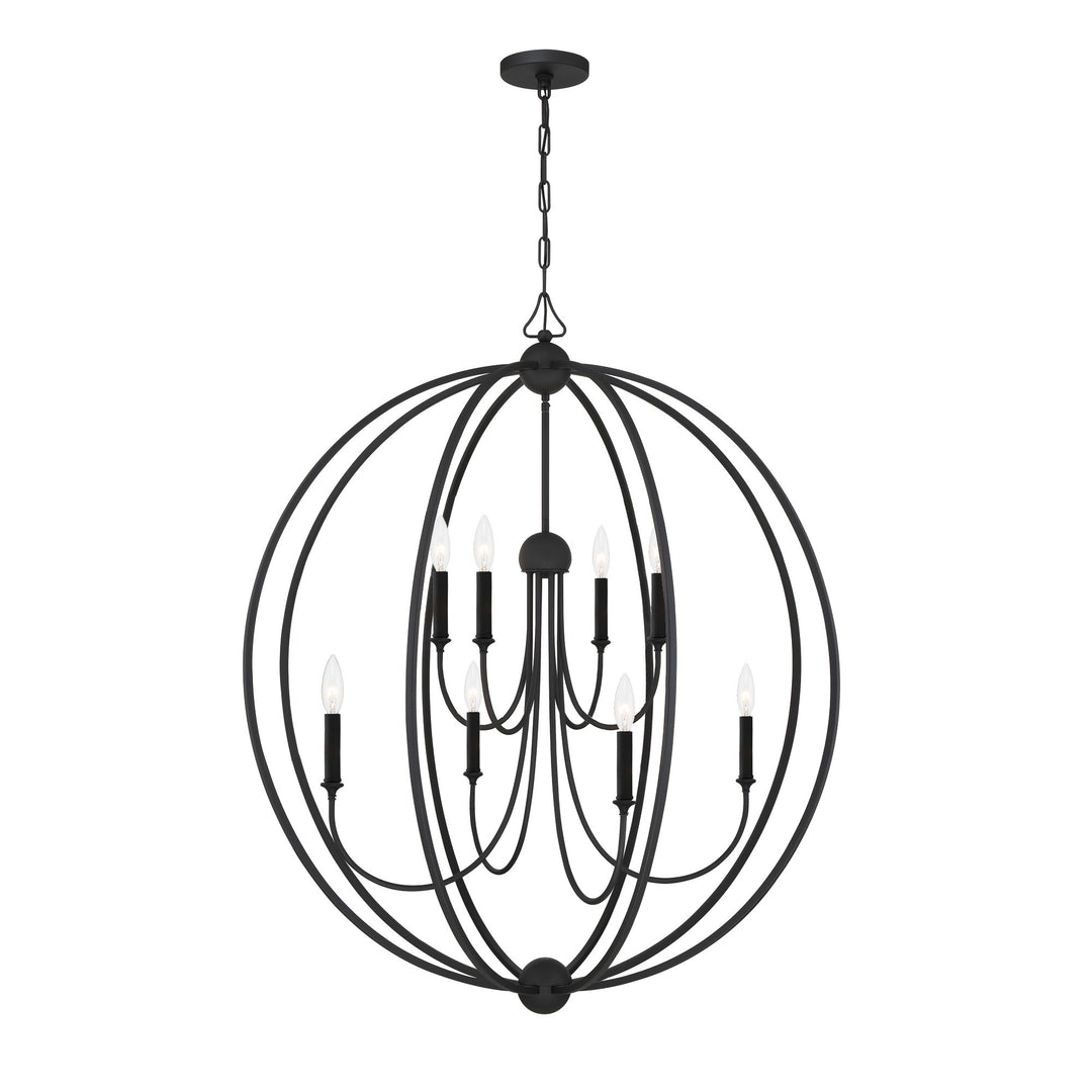 Libby Langdon Sylvan 8 Light Black Forged Chandelier