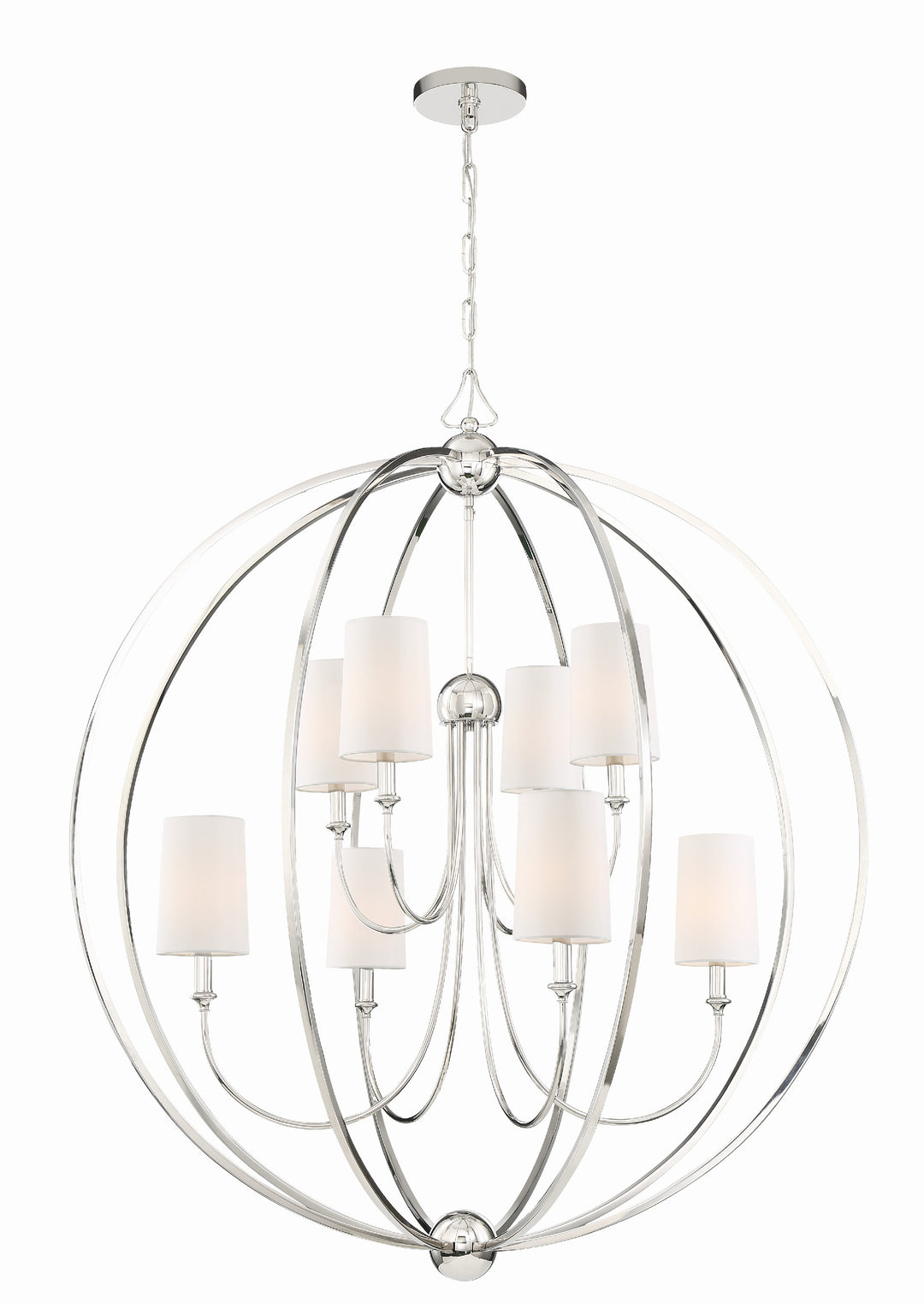 Libby Langdon Sylvan 8 Light Polished Nickel Chandelier
