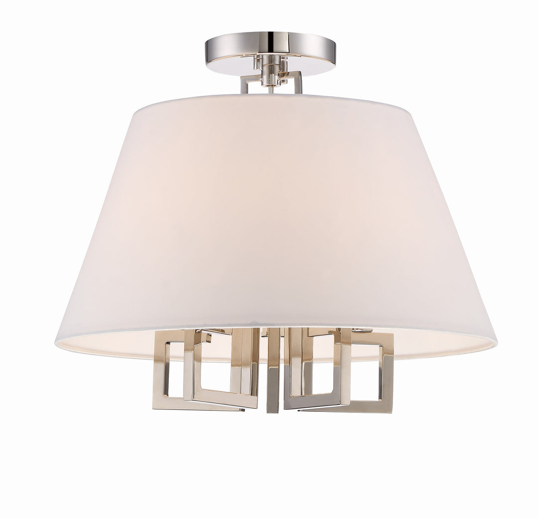 Libby Langdon Westwood 5 Light Polished Nickel Semi Flush Mount