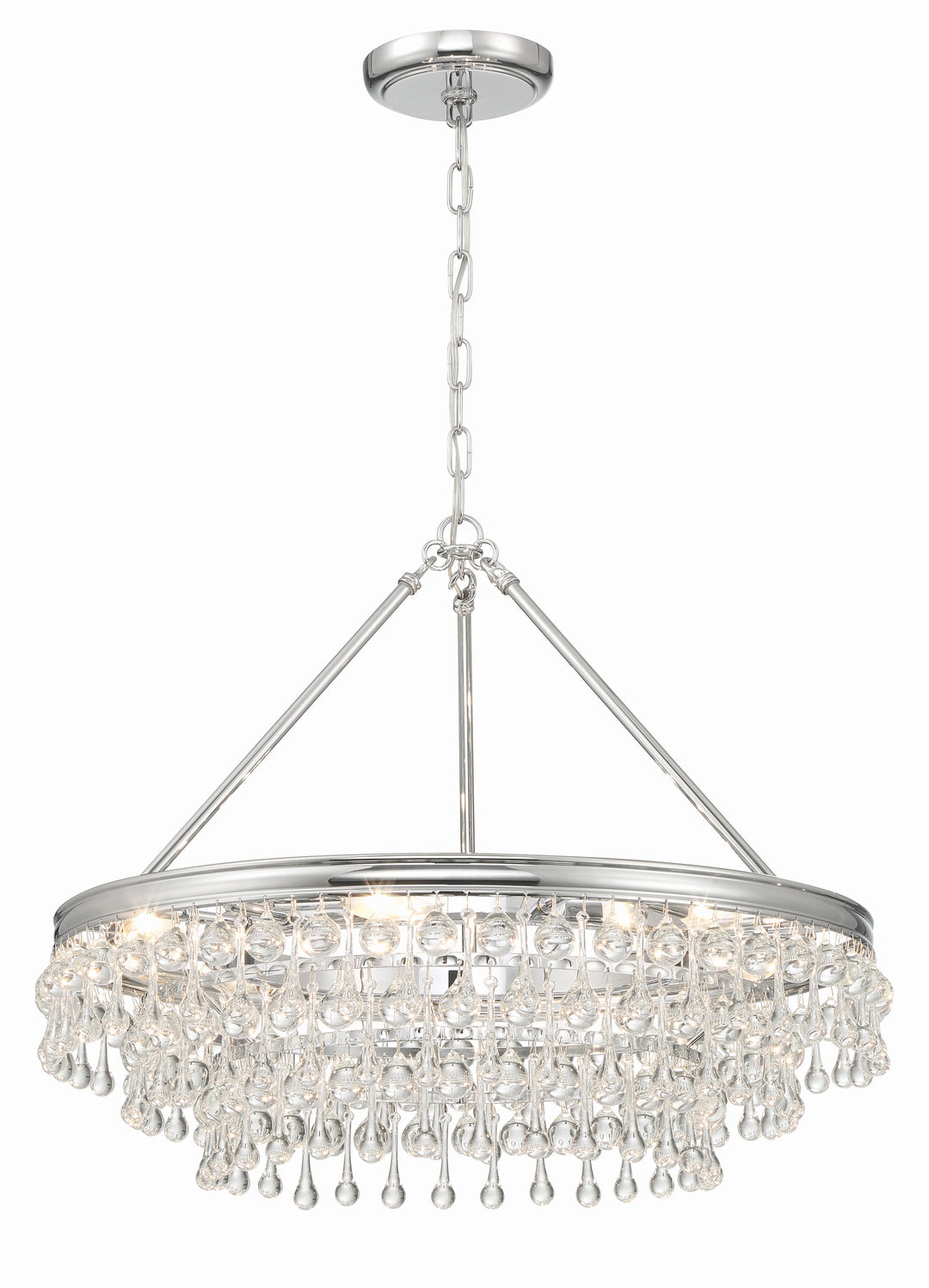 Calypso 6 Light Polished Chrome Chandelier